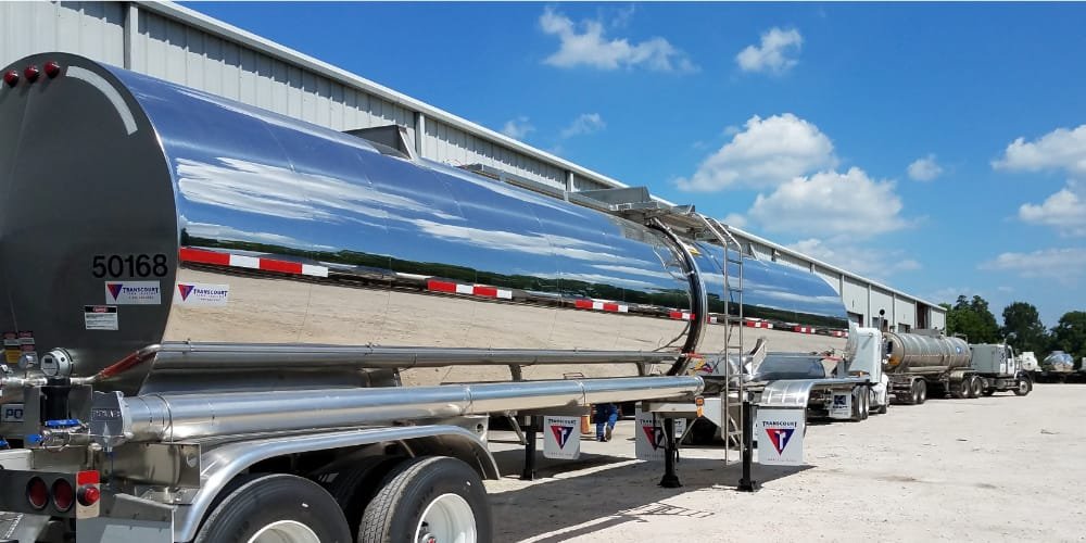 Fuel truck in yard